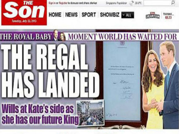 Cum au marcat ziarele britanice naşterea fiului prinţului William
