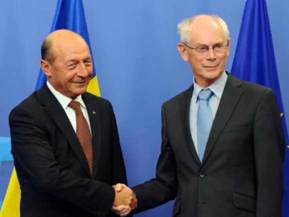 Traian Băsescu s-a întâlnit cu președintele CE, Herman van Rompuy, la Palatul Cotroceni