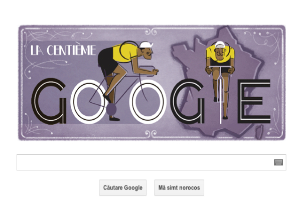 Google celebrează centenarul Turului Franței printr-un logo special